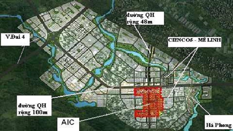 Quy hoạch tổng thể khu đô thị mới Mê Linh mở rộng khu-do-thi-cienco-5-me-linh-1