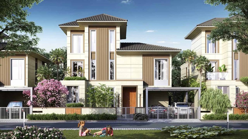 Mẫu biệt thự đơn lập 2 tầng + 1 mái Mẫu biệt thự đơn lập 2 tầng + 1 mái