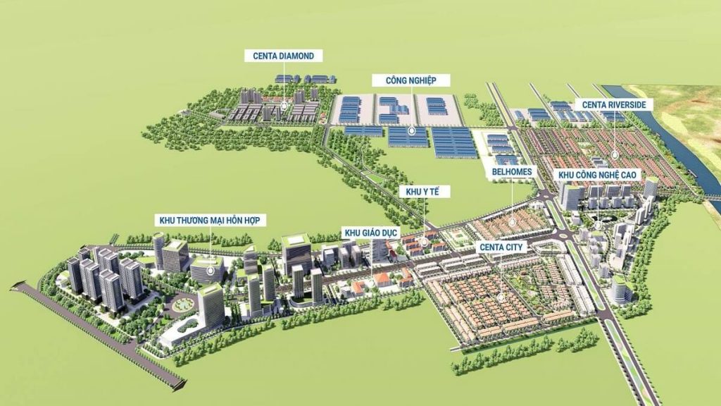 Quy hoạch khu đô thị Centa City Vsip Bắc Ninh
