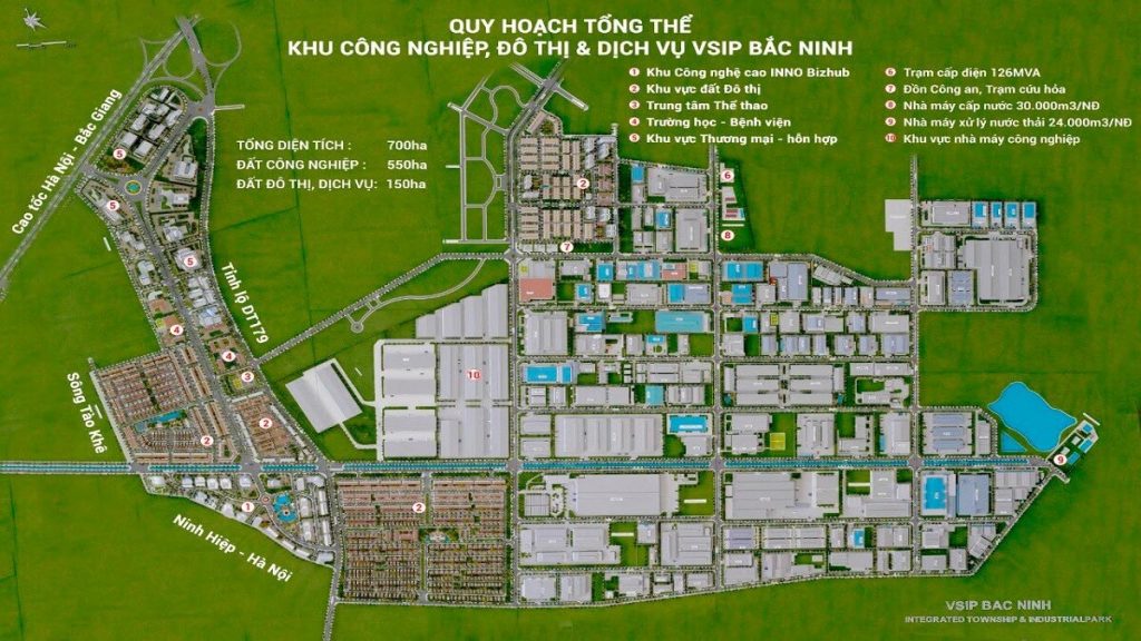 Mặt bằng quy hoạch khu đô thị Từ Sơn Centa City Vsip bắc Ninh